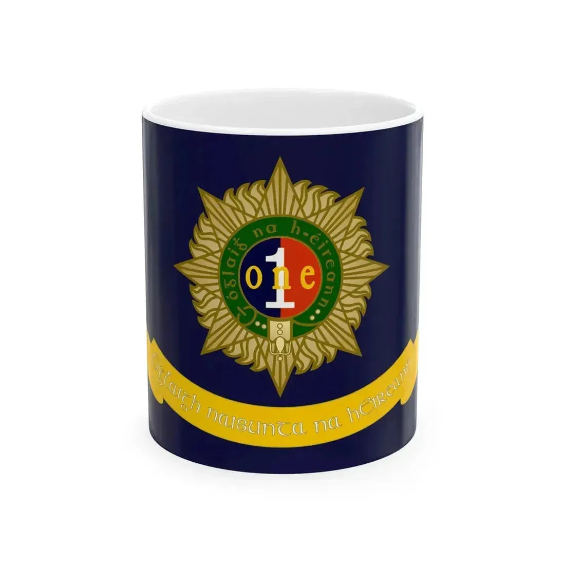 Defense Forces Organisation of National Ex-Servicemen Flag Ireland (Ireland) White Coffee Mug 11oz - Go Mug Yourself