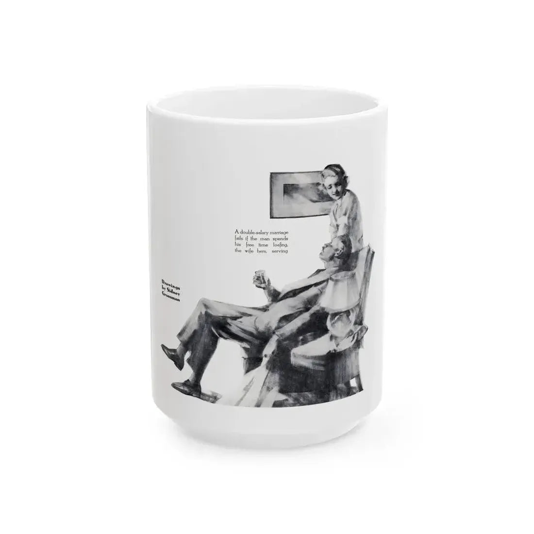 Deferred Marriage and Double Salary, Independent Woman, February 1934 - White Coffee Mug - Go Mug Yourself