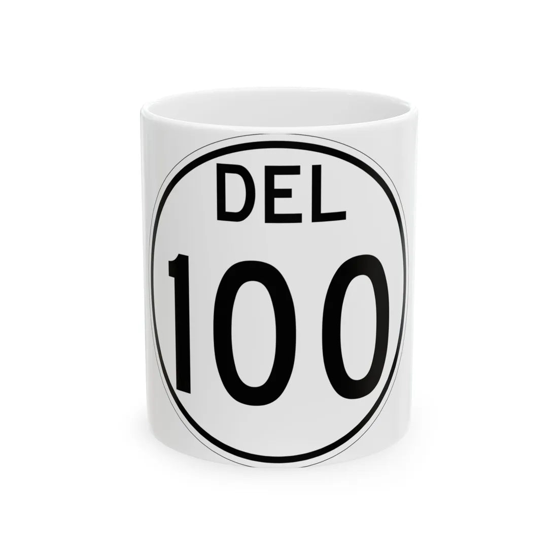 Delaware 100 1964 (Delaware) (Road Sign) White Coffee Mug 11oz - Go Mug Yourself