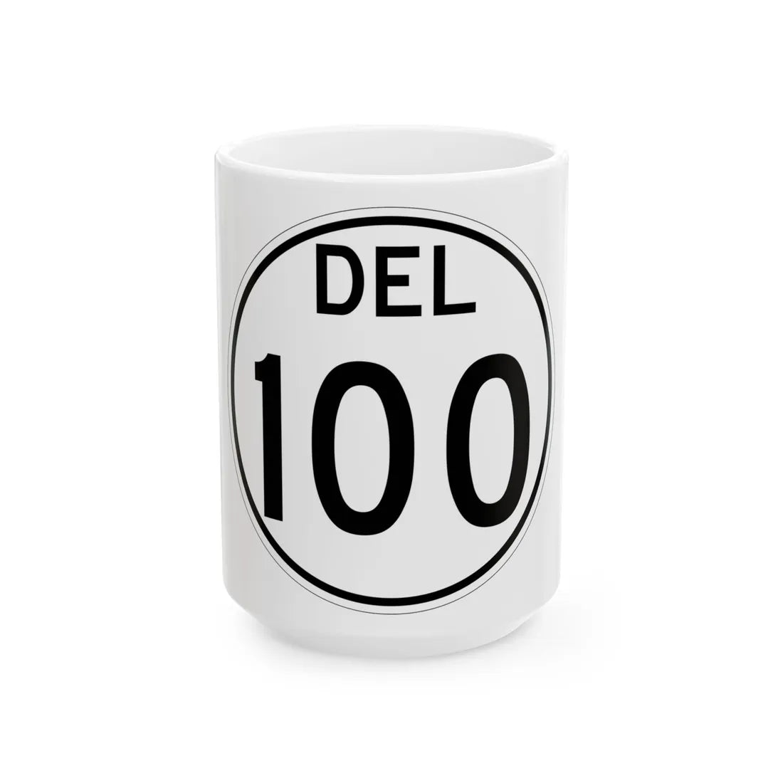 Delaware 100 1964 (Delaware) (Road Sign) White Coffee Mug 15oz - Go Mug Yourself