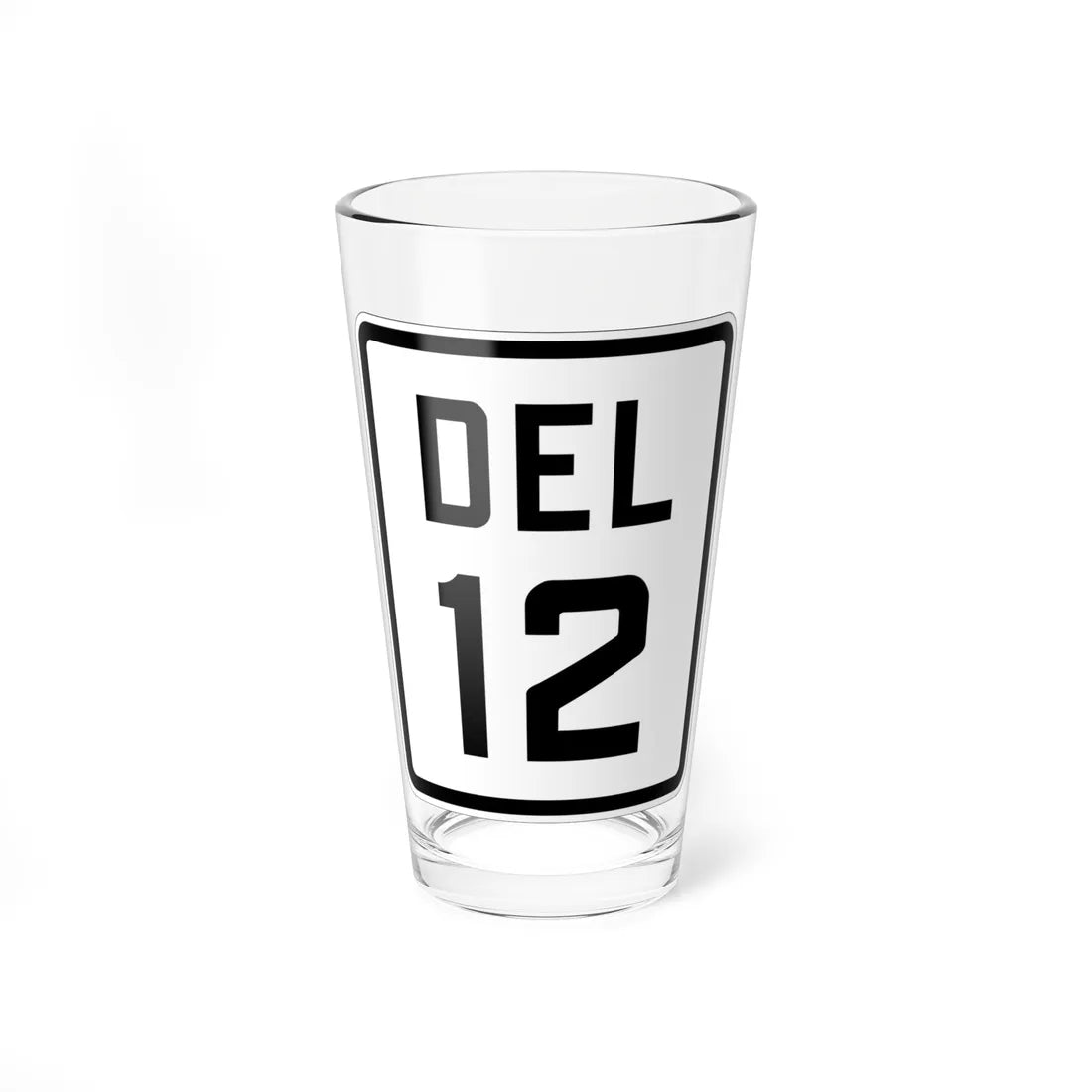 Delaware 12 1926 (Delaware) (Road Sign) Pint Glss 16oz 16oz - Go Mug Yourself
