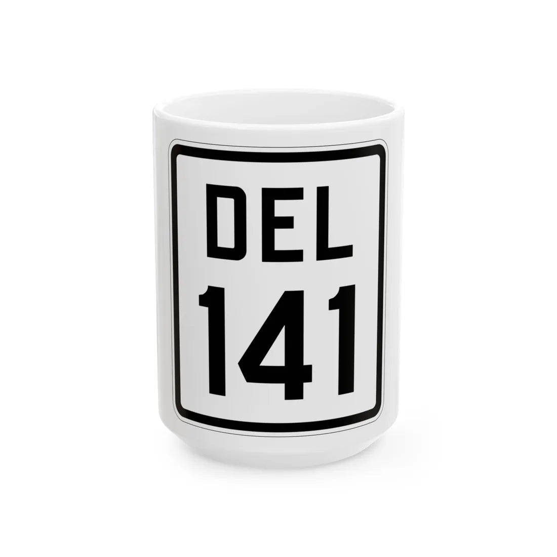 Delaware 141 1926 (Delaware) (Road Sign) White Coffee Mug 15oz - Go Mug Yourself