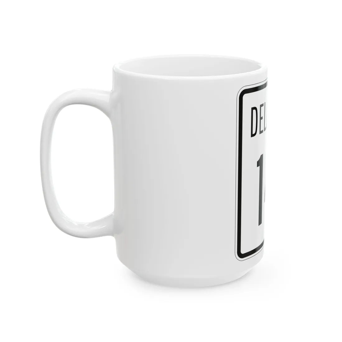 Delaware 141 1955 (Delaware) (Road Sign) White Coffee Mug - Go Mug Yourself