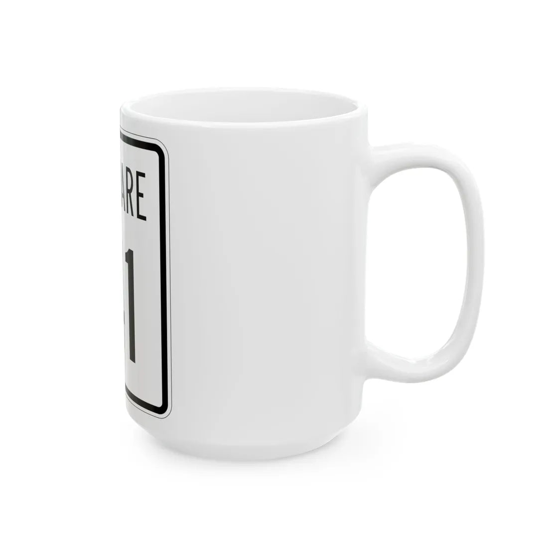 Delaware 141 1955 (Delaware) (Road Sign) White Coffee Mug - Go Mug Yourself