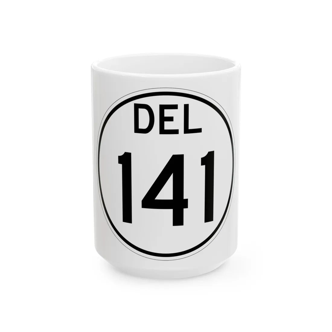 Delaware 141 1964 (Delaware) (Road Sign) White Coffee Mug 15oz - Go Mug Yourself