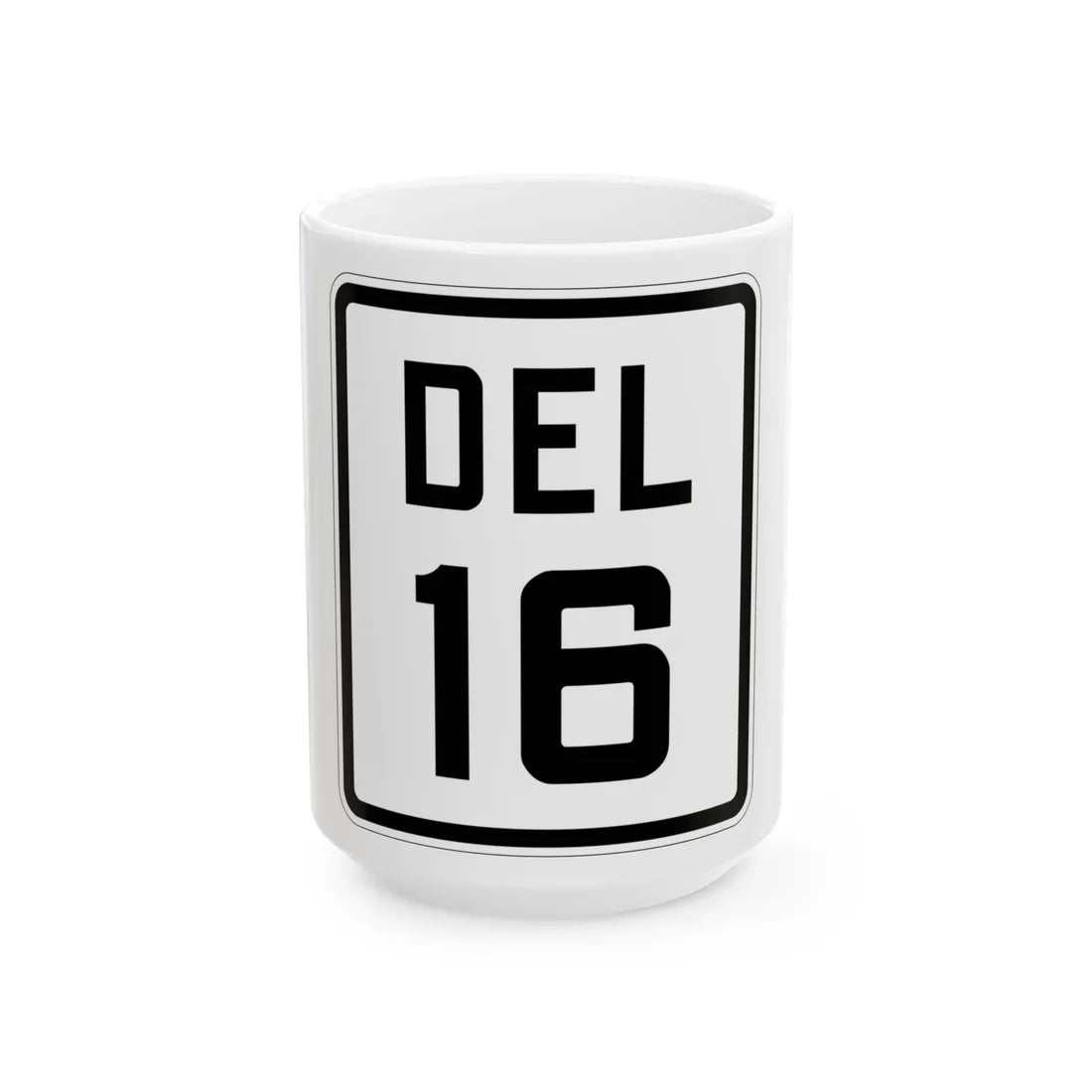 Delaware 16 1926 (Delaware) (Road Sign) White Coffee Mug 15oz - Go Mug Yourself