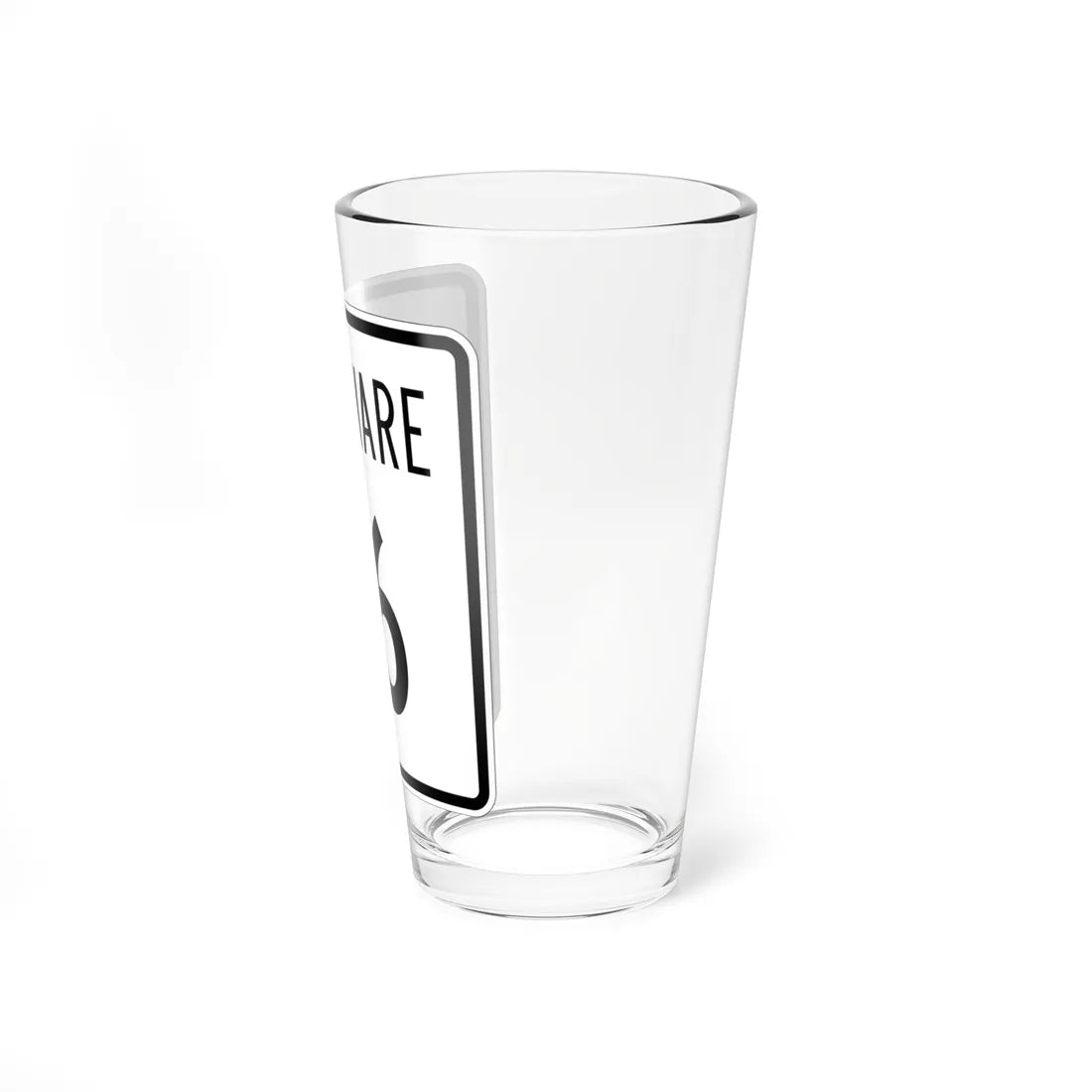 Delaware 16 1955 (Delaware) (Road Sign) Pint Glss 16oz - Go Mug Yourself
