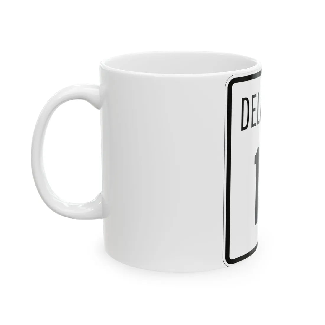 Delaware 17 1955 (Delaware) (Road Sign) White Coffee Mug - Go Mug Yourself