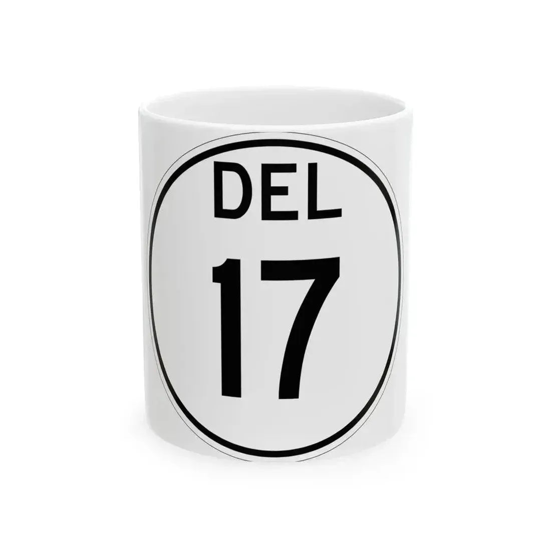 Delaware 17 1964 (Delaware) (Road Sign) White Coffee Mug 11oz - Go Mug Yourself
