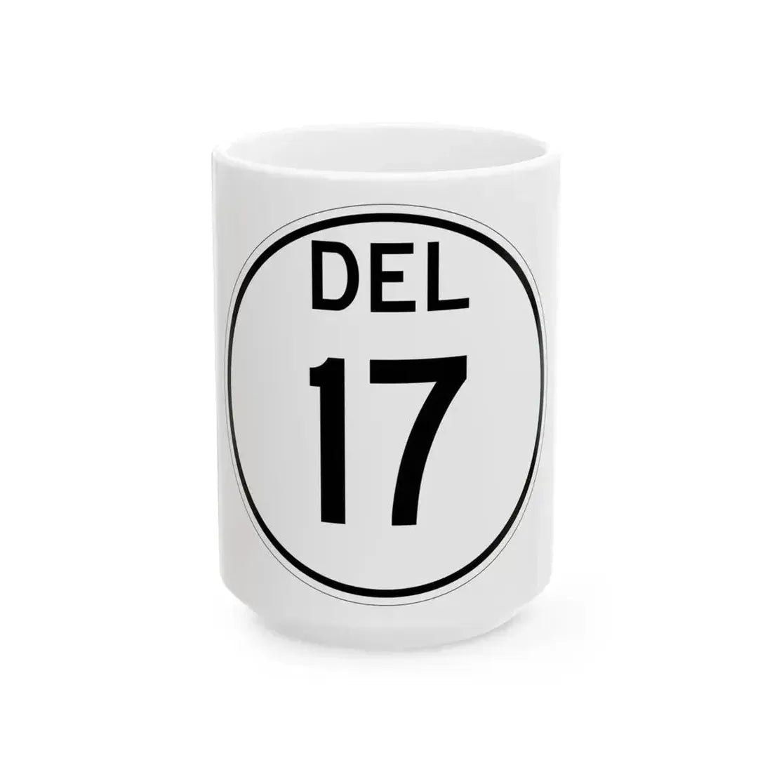 Delaware 17 1964 (Delaware) (Road Sign) White Coffee Mug 15oz - Go Mug Yourself