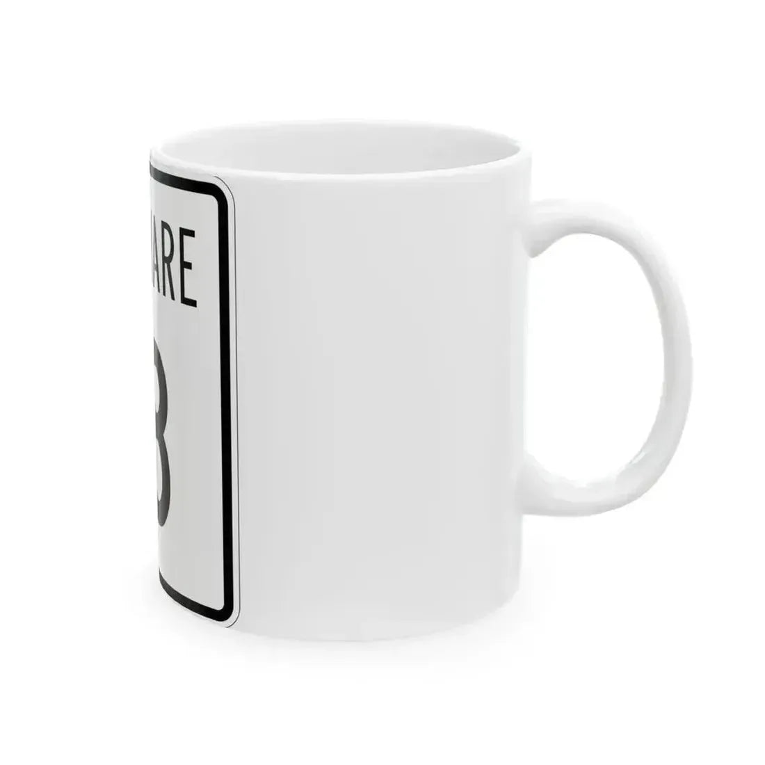 Delaware 18 1955 (Delaware) (Road Sign) White Coffee Mug - Go Mug Yourself