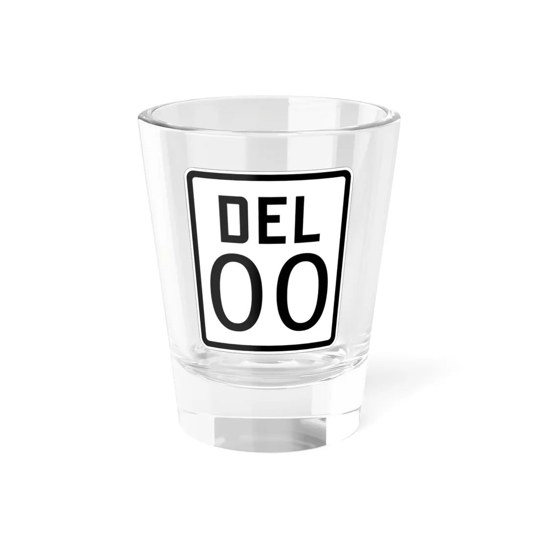 Delaware 1926 template (Delaware) (Road Sign) Shot Glass 1.5oz 1.5oz - Go Mug Yourself