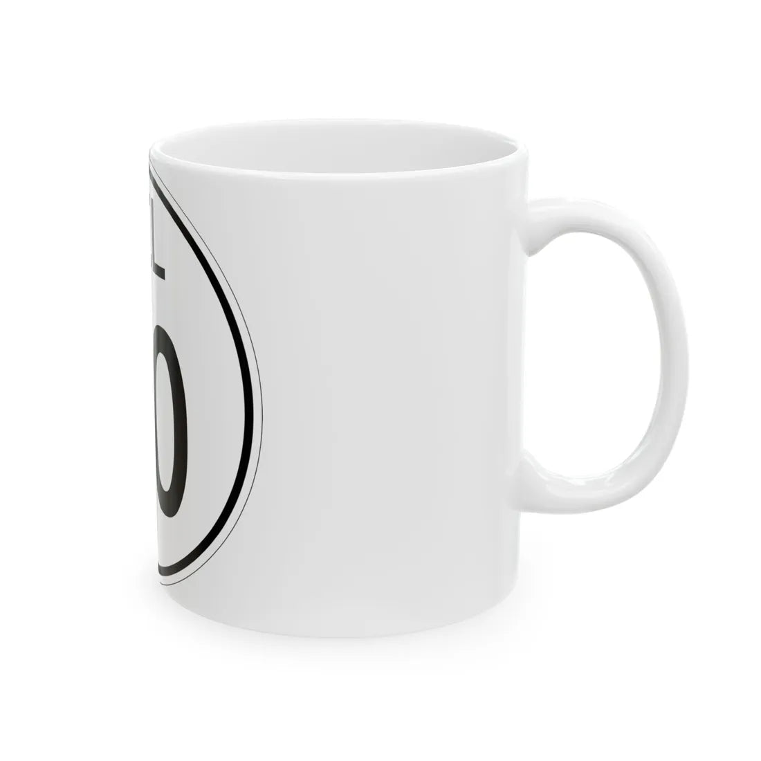 Delaware 1964 template (Delaware) (Road Sign) White Coffee Mug - Go Mug Yourself