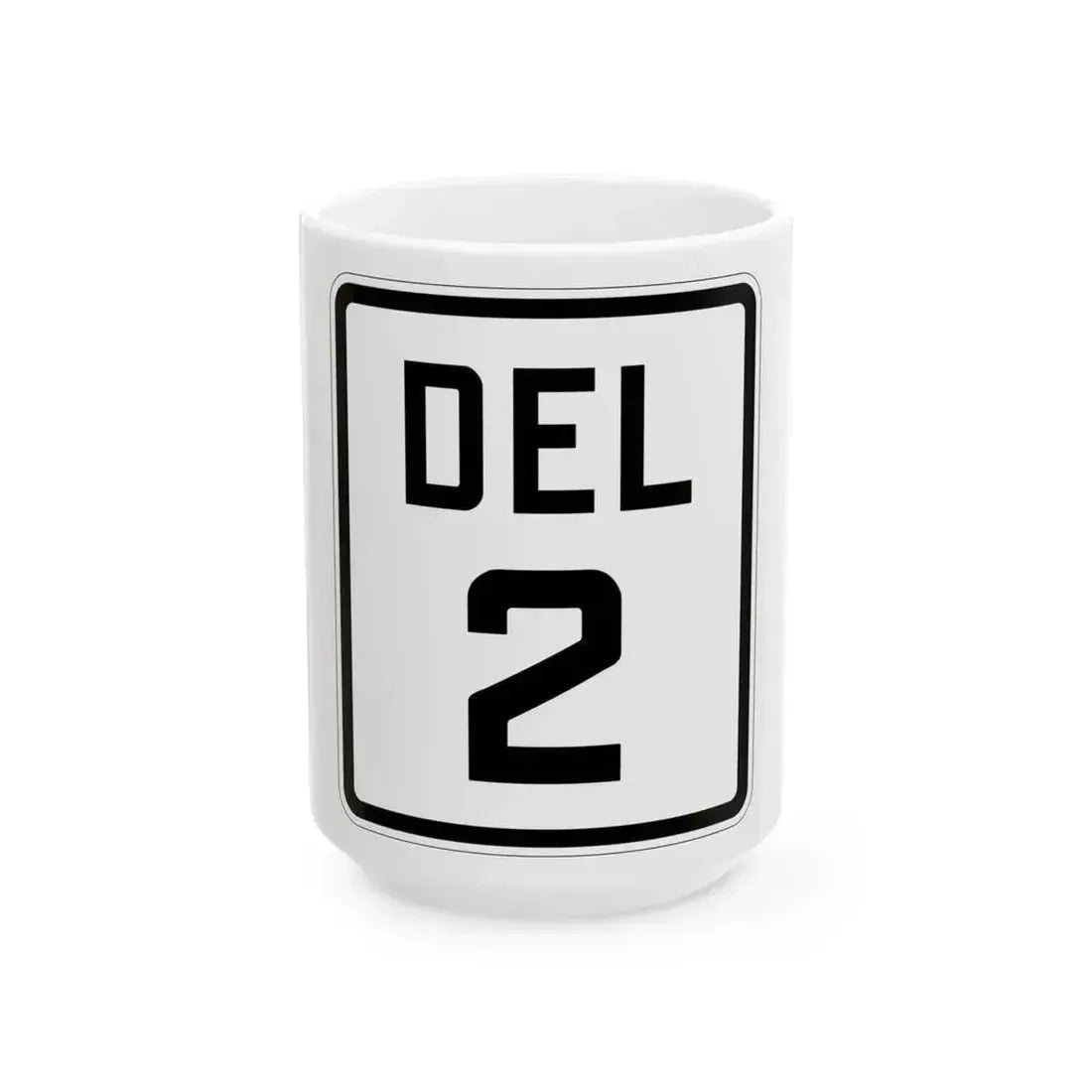 Delaware 2 1926 (Delaware) (Road Sign) White Coffee Mug 15oz - Go Mug Yourself