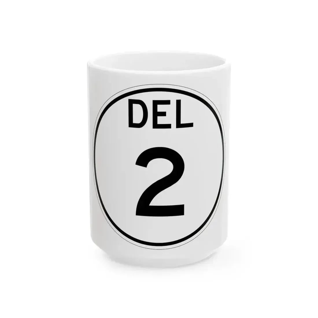 Delaware 2 1964 (Delaware) (Road Sign) White Coffee Mug 15oz - Go Mug Yourself