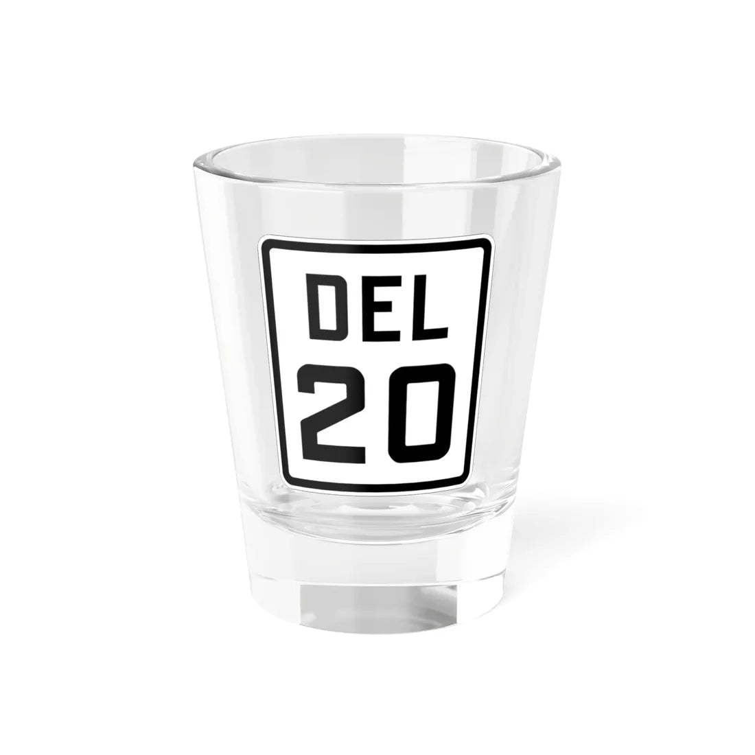 Delaware 20 1926 (Delaware) (Road Sign) Shot Glass 1.5oz 1.5oz - Go Mug Yourself