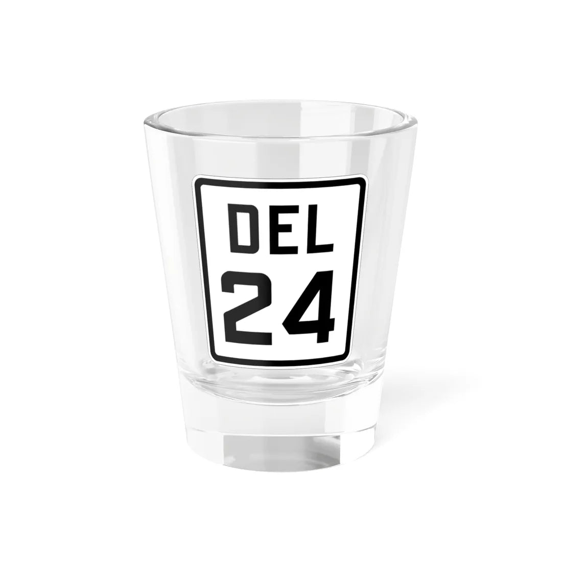 Delaware 24 1926 (Delaware) (Road Sign) Shot Glass 1.5oz 1.5oz - Go Mug Yourself