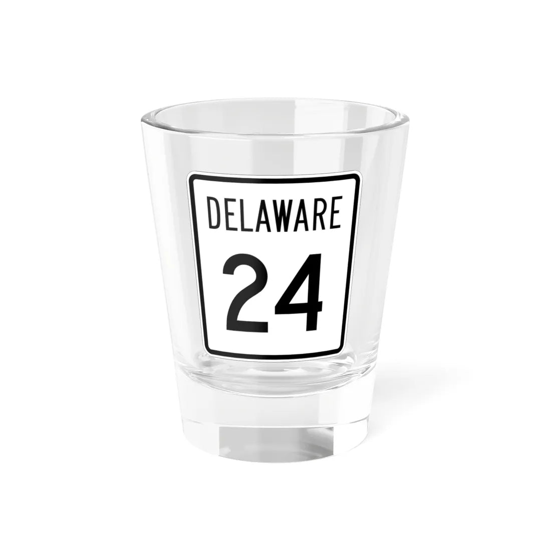 Delaware 24 1955 (Delaware) (Road Sign) Shot Glass 1.5oz 1.5oz - Go Mug Yourself
