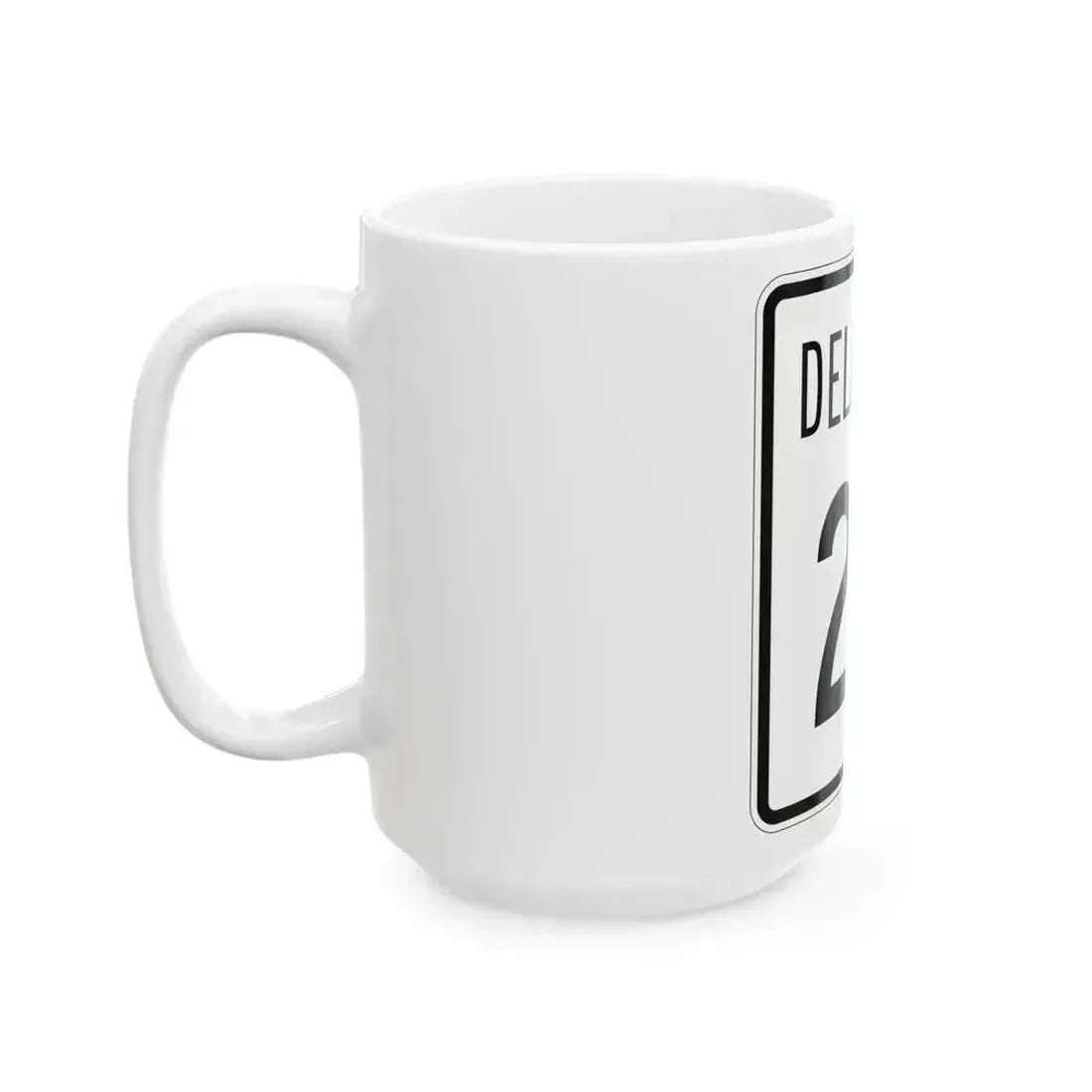 Delaware 24 1955 (Delaware) (Road Sign) White Coffee Mug - Go Mug Yourself