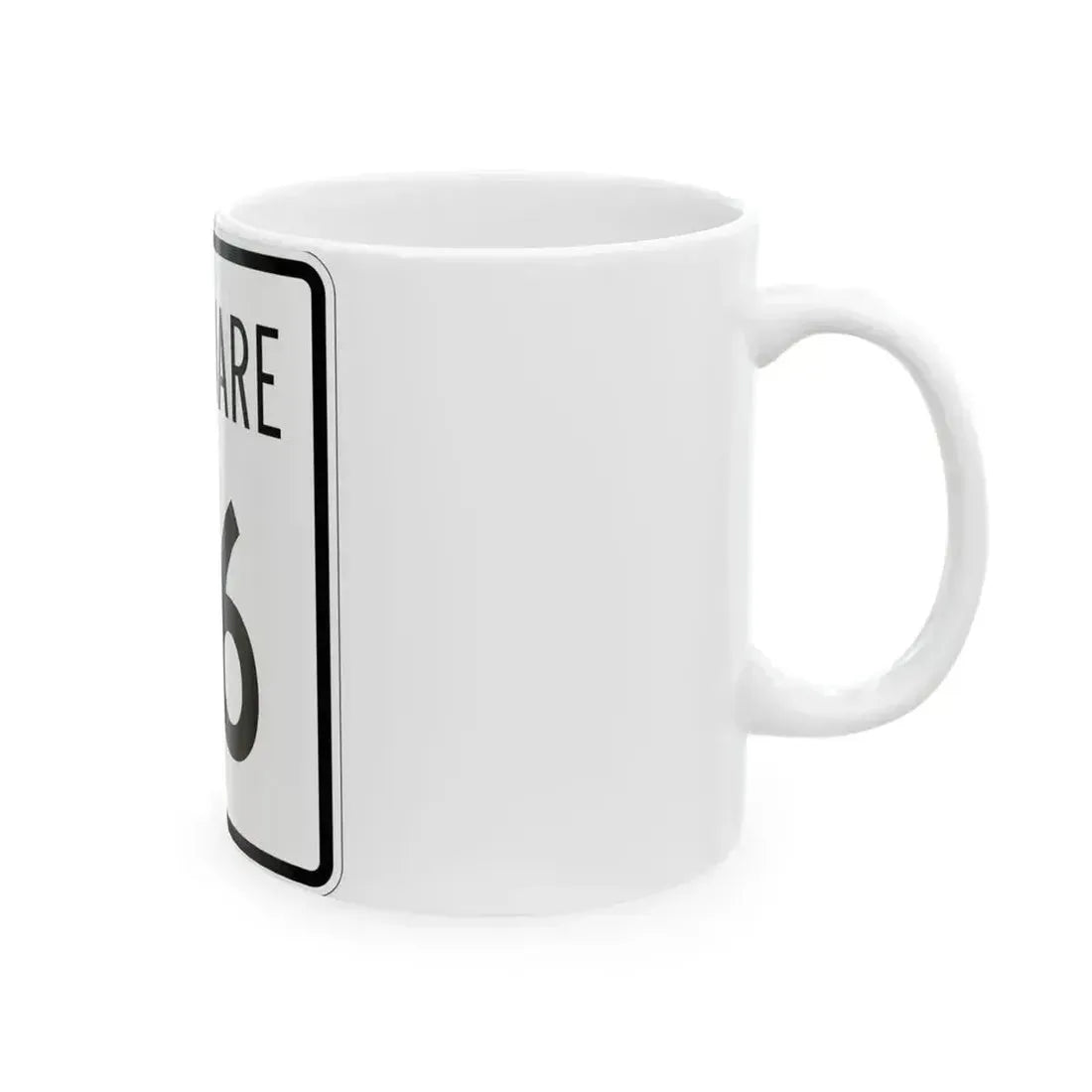 Delaware 26 1955 (Delaware) (Road Sign) White Coffee Mug - Go Mug Yourself