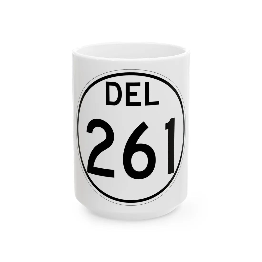 Delaware 261 1964 (Delaware) (Road Sign) White Coffee Mug 15oz - Go Mug Yourself