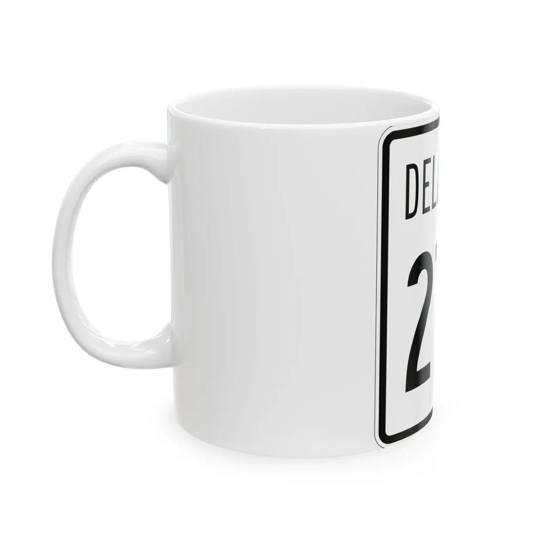 Delaware 273 1955 (Delaware) (Road Sign) White Coffee Mug - Go Mug Yourself