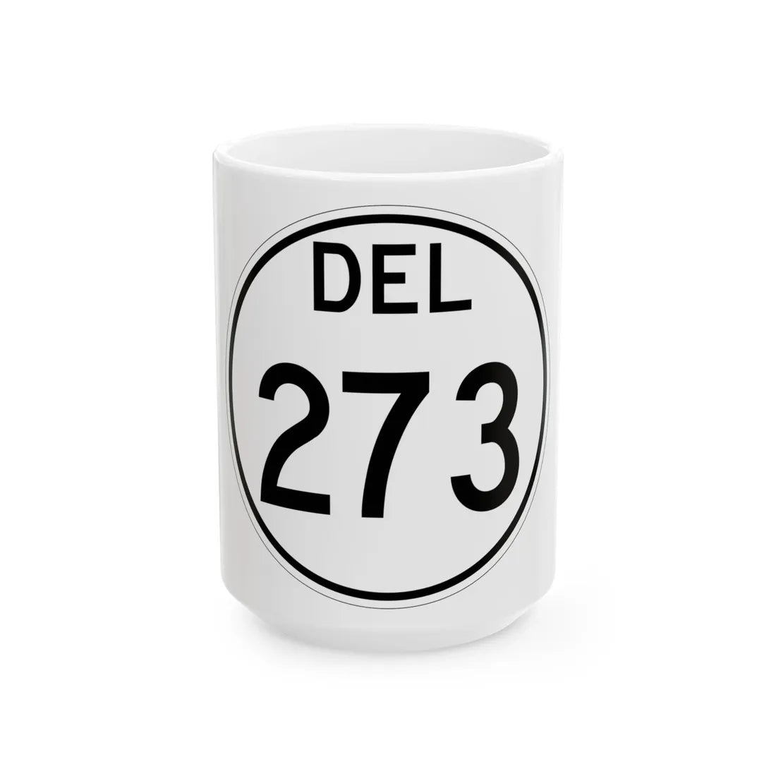 Delaware 273 1964 (Delaware) (Road Sign) White Coffee Mug 15oz - Go Mug Yourself
