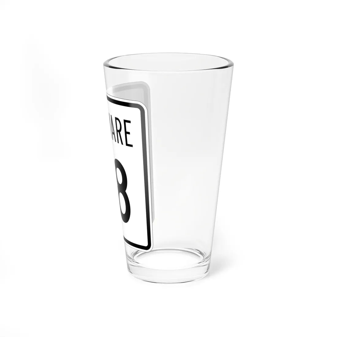 Delaware 28 1955 (Delaware) (Road Sign) Pint Glss 16oz - Go Mug Yourself