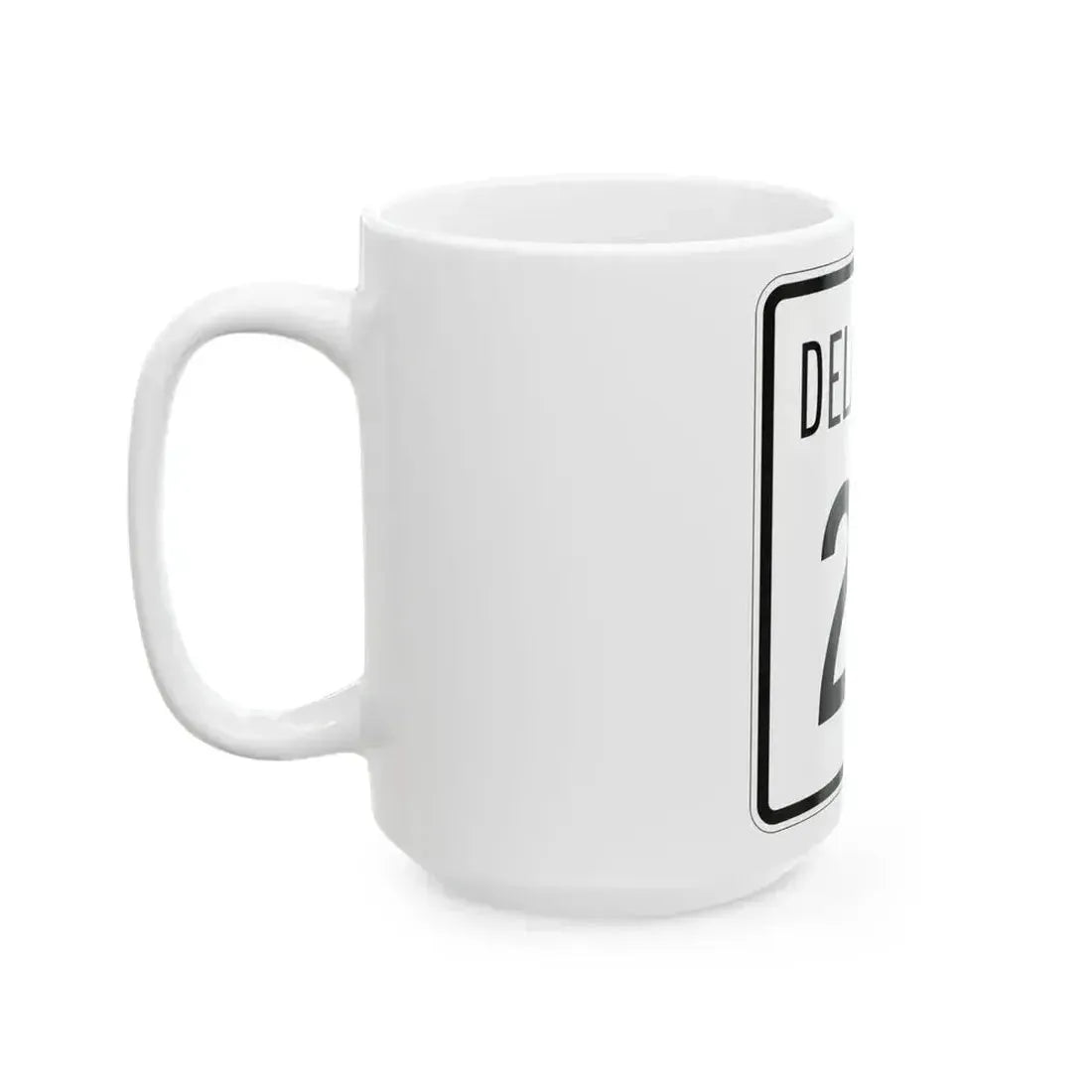 Delaware 28 1955 (Delaware) (Road Sign) White Coffee Mug - Go Mug Yourself