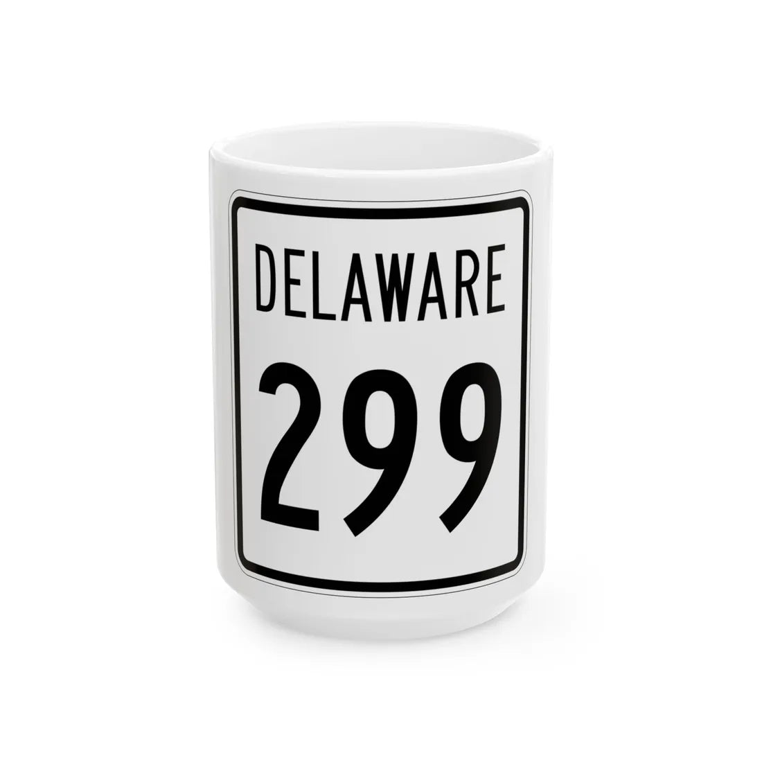 Delaware 299 1955 (Delaware) (Road Sign) White Coffee Mug 15oz - Go Mug Yourself