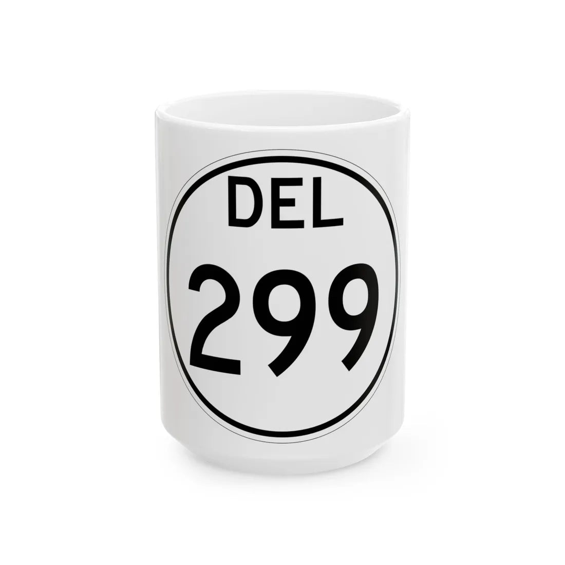 Delaware 299 1964 (Delaware) (Road Sign) White Coffee Mug 15oz - Go Mug Yourself