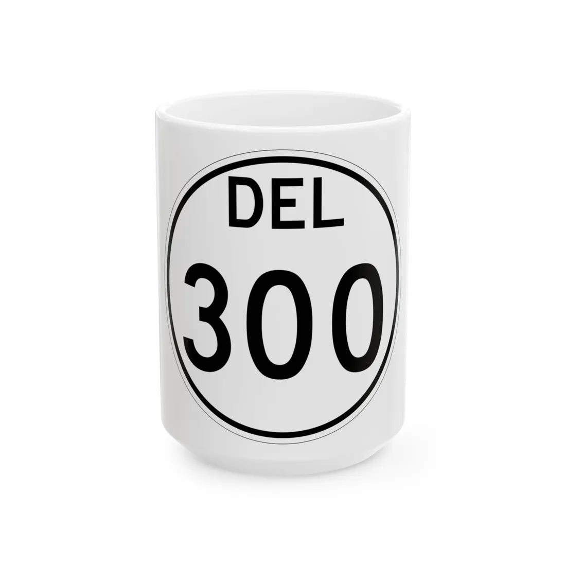 Delaware 300 1964 (Delaware) (Road Sign) White Coffee Mug 15oz - Go Mug Yourself