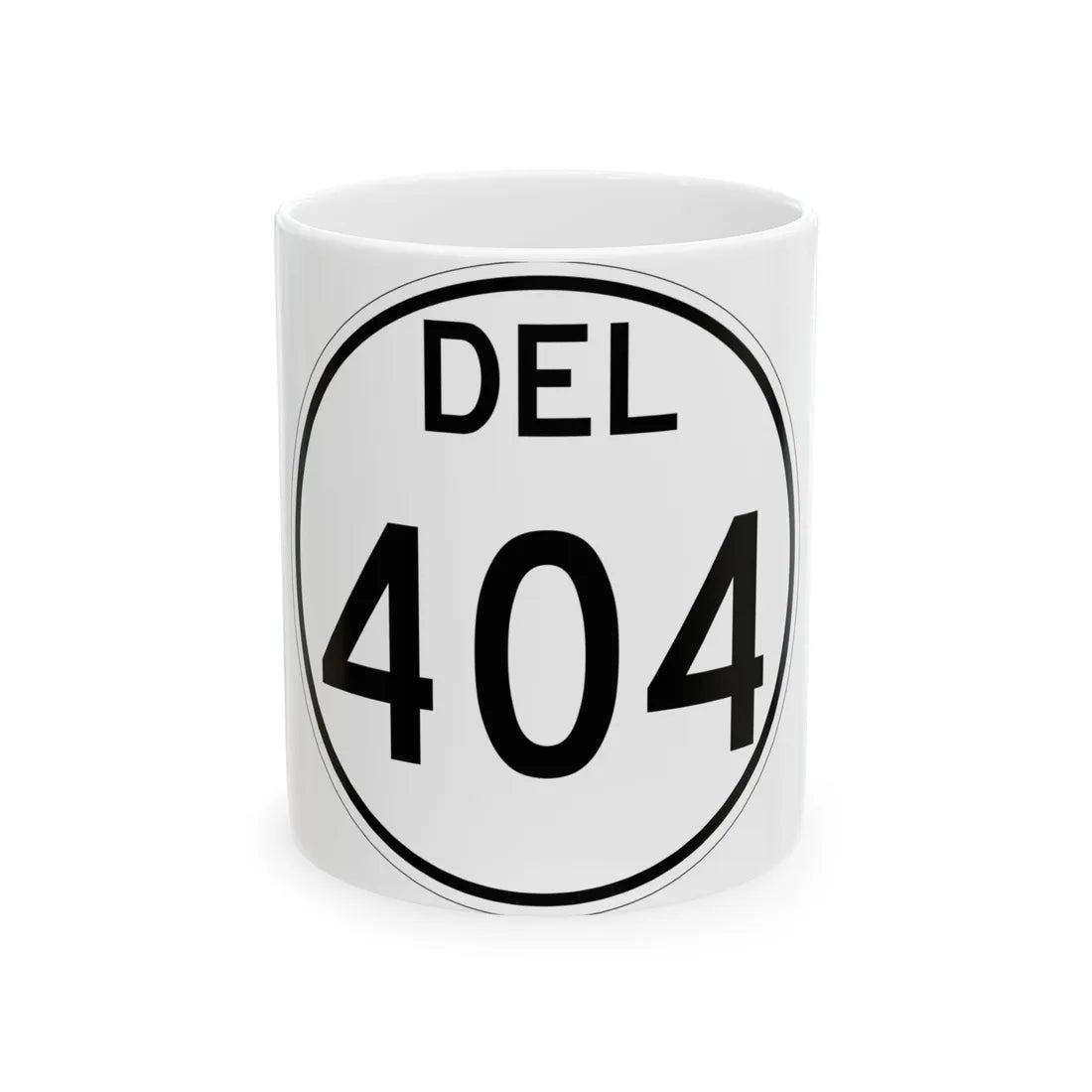 Delaware 404 1964 (Delaware) (Road Sign) White Coffee Mug 11oz - Go Mug Yourself