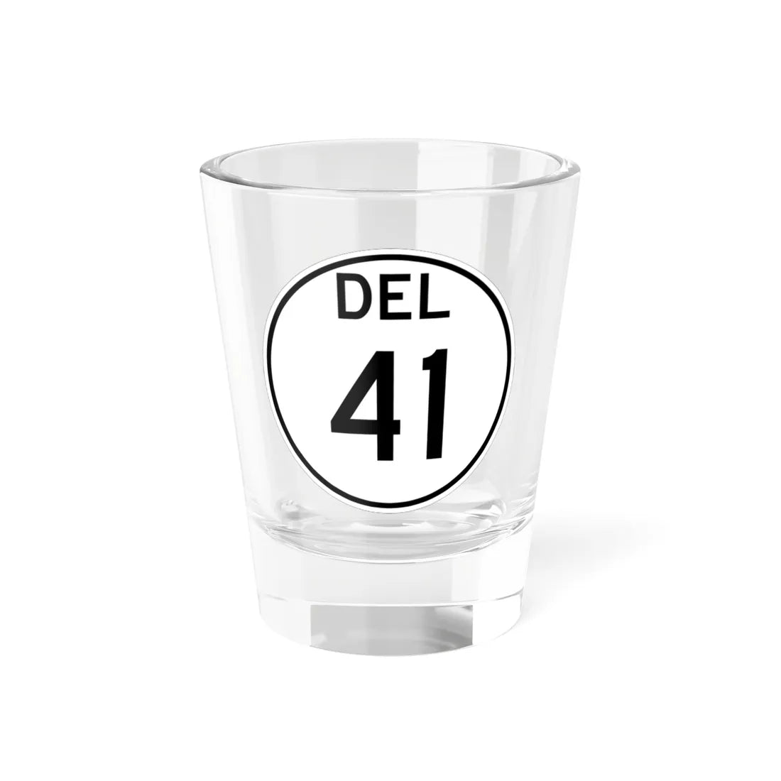 Delaware 41 1964 (Delaware) (Road Sign) Shot Glass 1.5oz 1.5oz - Go Mug Yourself