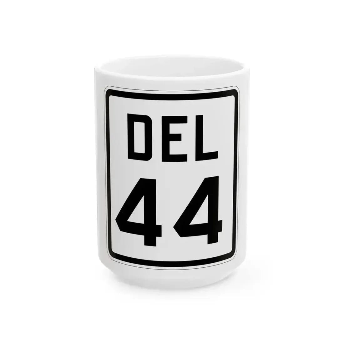 Delaware 44 1926 (Delaware) (Road Sign) White Coffee Mug 15oz - Go Mug Yourself