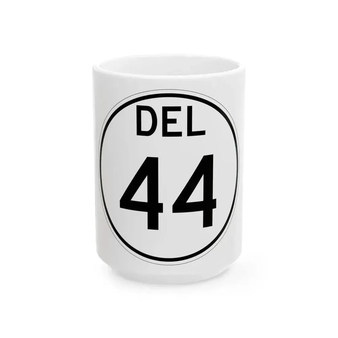 Delaware 44 1964 (Delaware) (Road Sign) White Coffee Mug 15oz - Go Mug Yourself
