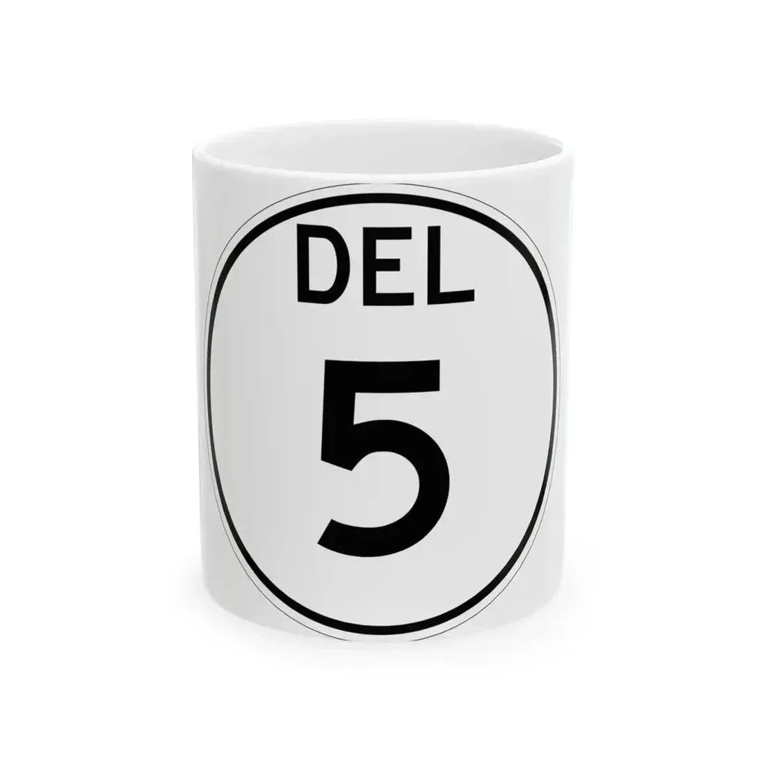 Delaware 5 1964 (Delaware) (Road Sign) White Coffee Mug 11oz - Go Mug Yourself
