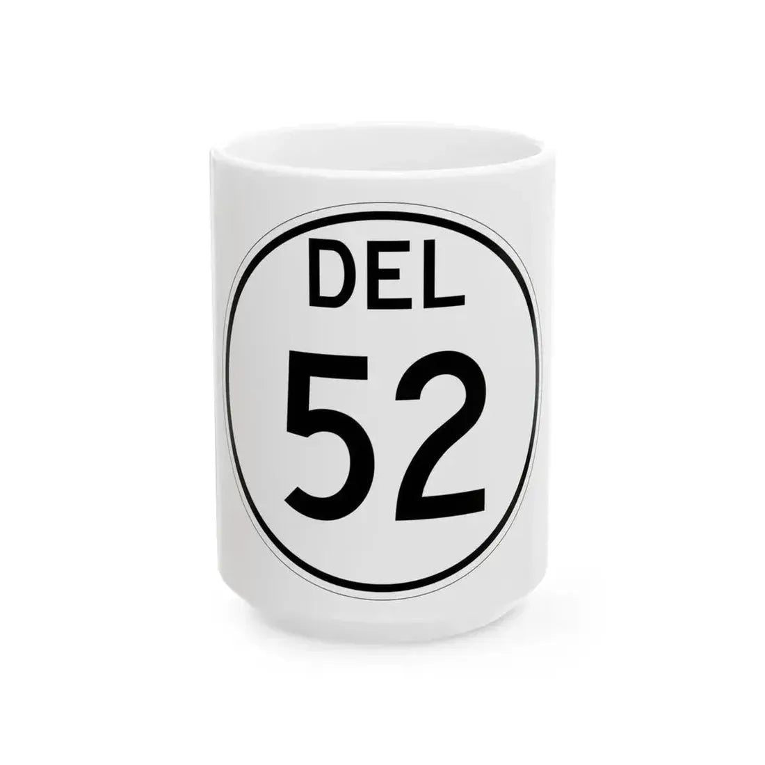 Delaware 52 1964 (Delaware) (Road Sign) White Coffee Mug 15oz - Go Mug Yourself