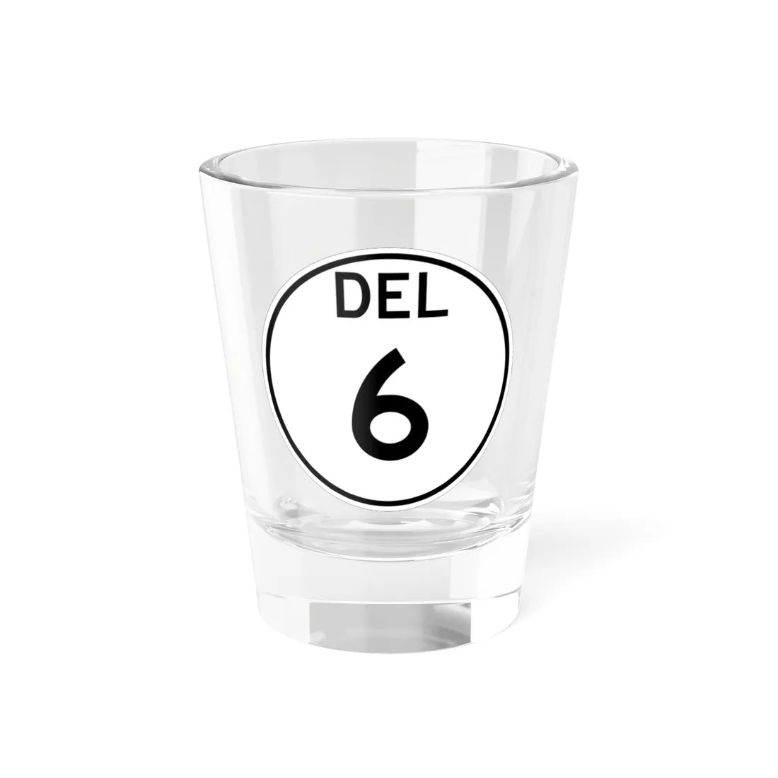 Delaware 6 1964 (Delaware) (Road Sign) Shot Glass 1.5oz 1.5oz - Go Mug Yourself