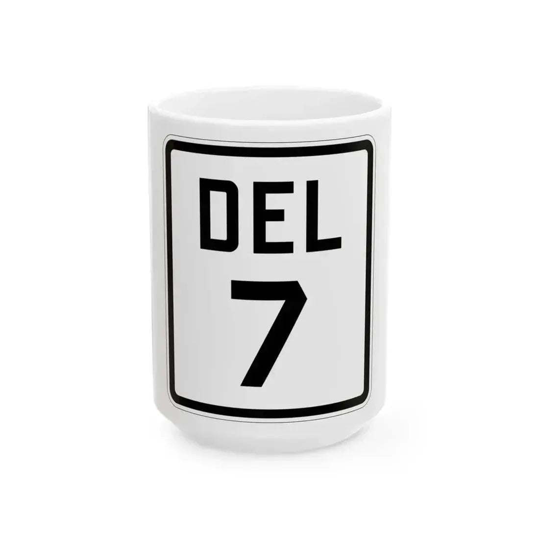 Delaware 7 1926 (Delaware) (Road Sign) White Coffee Mug 15oz - Go Mug Yourself