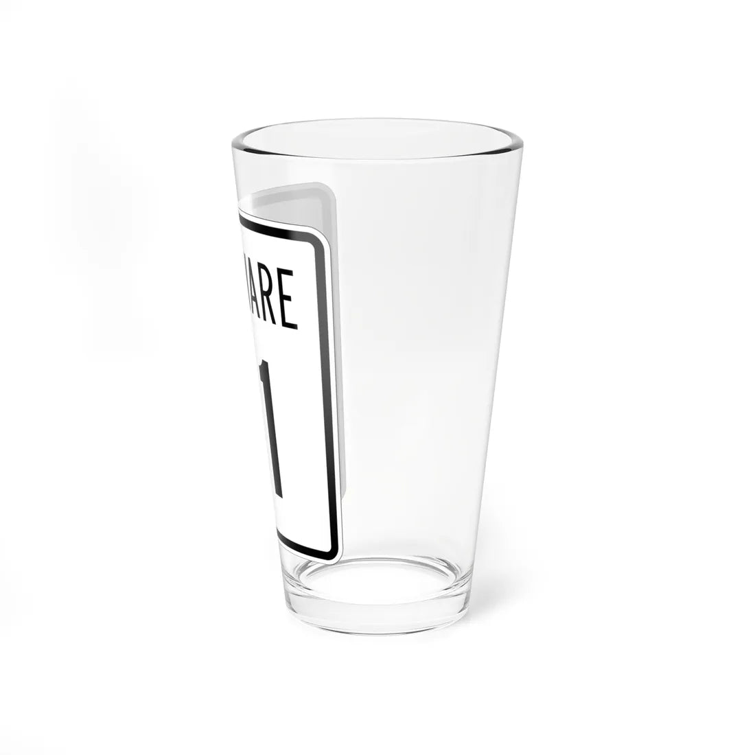 Delaware 71 1955 (Delaware) (Road Sign) Pint Glss 16oz - Go Mug Yourself