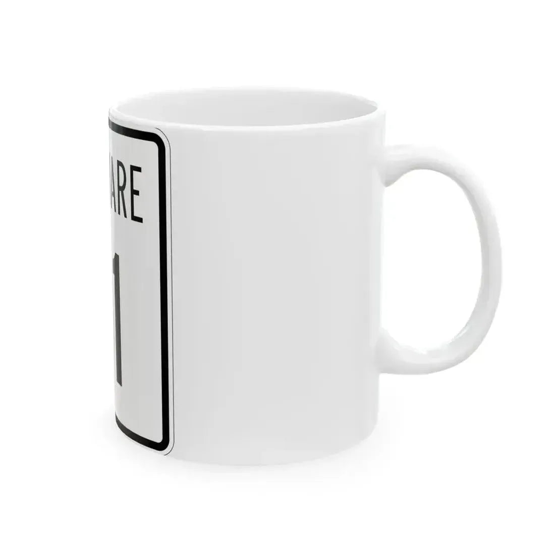 Delaware 71 1955 (Delaware) (Road Sign) White Coffee Mug - Go Mug Yourself