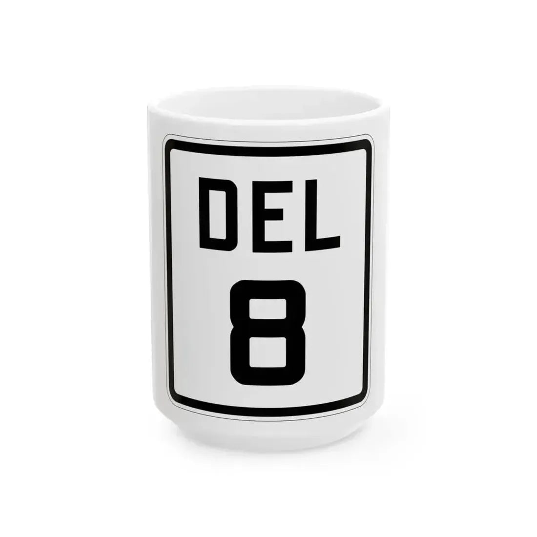 Delaware 8 1926 (Delaware) (Road Sign) White Coffee Mug 15oz - Go Mug Yourself