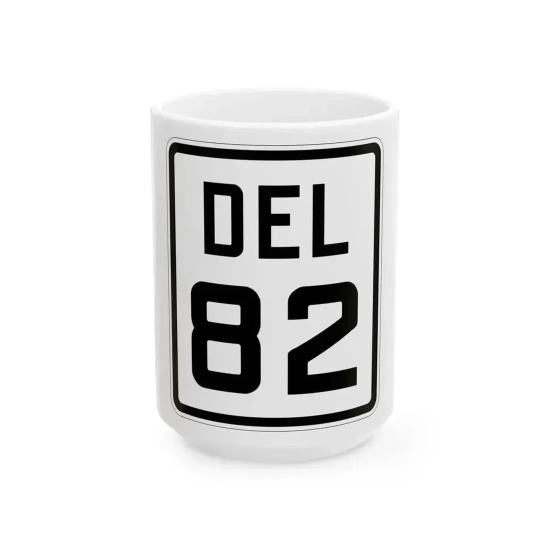 Delaware 82 1926 (Delaware) (Road Sign) White Coffee Mug 15oz - Go Mug Yourself