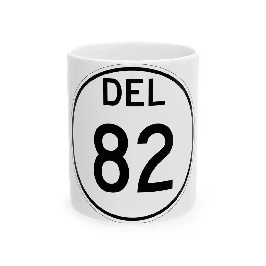 Delaware 82 1964 (Delaware) (Road Sign) White Coffee Mug 11oz - Go Mug Yourself