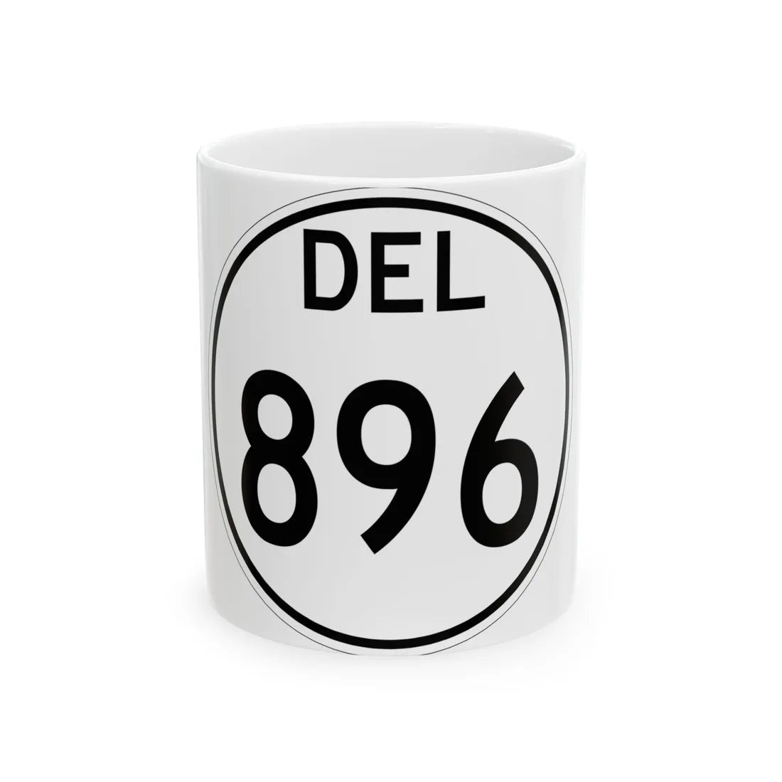 Delaware 896 1964 (Delaware) (Road Sign) White Coffee Mug 11oz - Go Mug Yourself