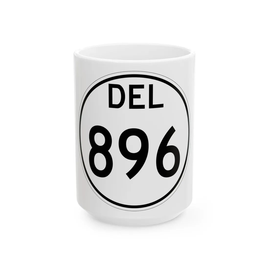 Delaware 896 1964 (Delaware) (Road Sign) White Coffee Mug 15oz - Go Mug Yourself