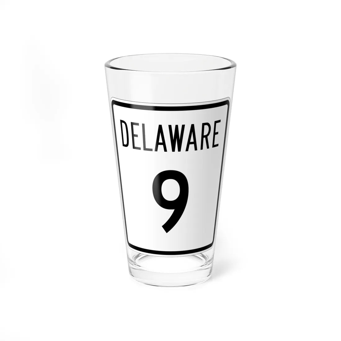 Delaware 9 1955 (Delaware) (Road Sign) Pint Glss 16oz 16oz - Go Mug Yourself