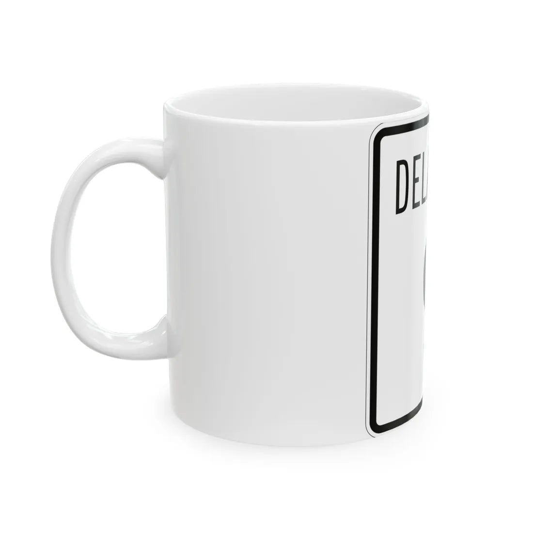 Delaware 9 1955 (Delaware) (Road Sign) White Coffee Mug - Go Mug Yourself