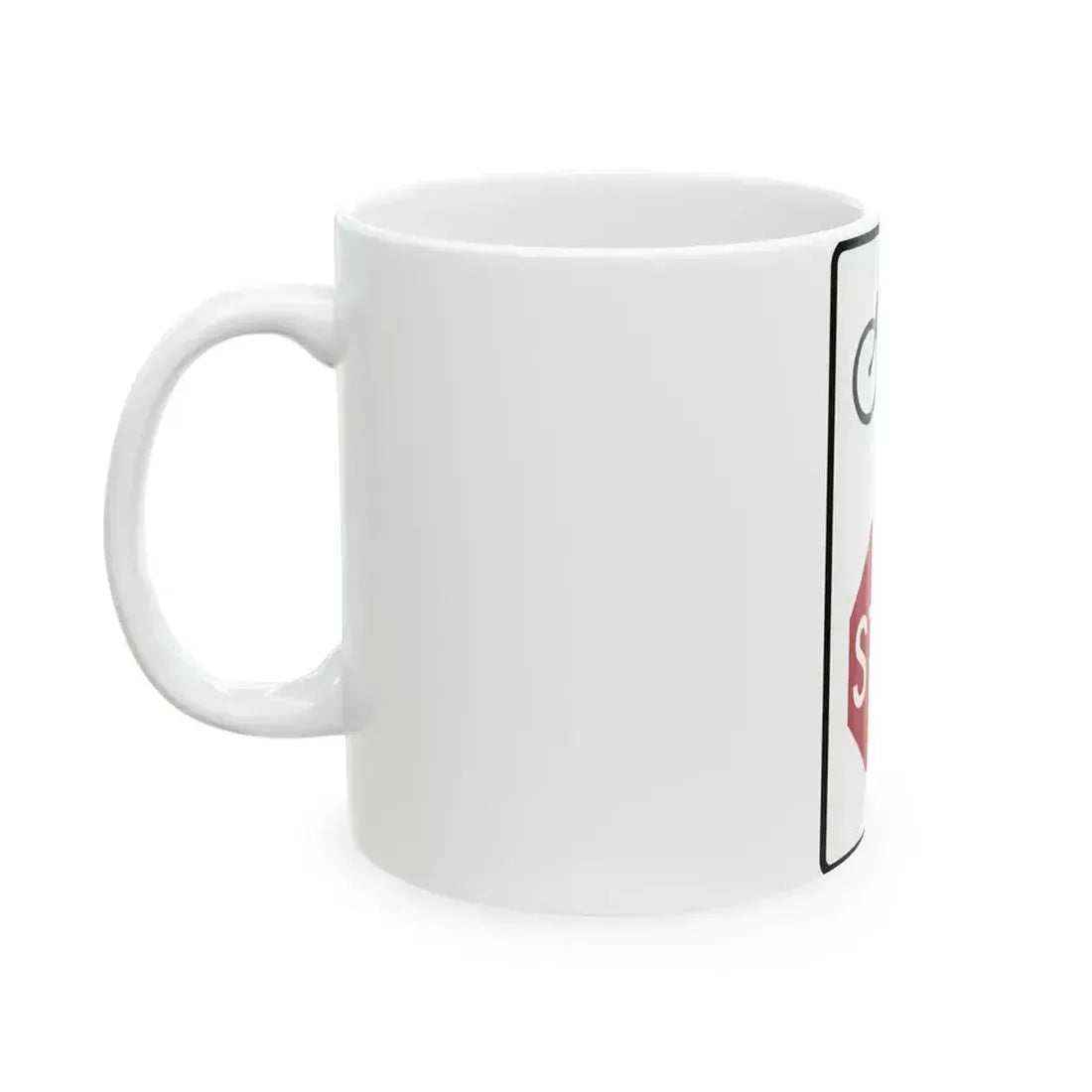 Delaware SR1-16-DE (Delaware) (Road Sign) White Coffee Mug - Go Mug Yourself